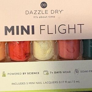 Dazzle Dry Mini Flight Nail Lacquer Set - Red, Pink, Cream